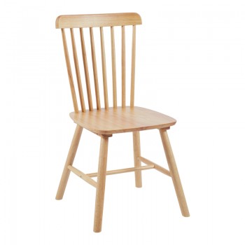 Καρέκλα Bristol pakoworld rubberwood σε φυσική απόχρωση 45x51x86εκ