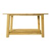 Κονσόλα Decoza pakoworld teak ξύλο σε φυσική απόχρωση 140x40x80εκ