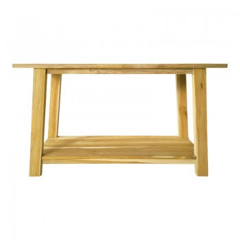 Κονσόλα Decoza pakoworld teak ξύλο σε φυσική απόχρωση 140x40x80εκ
