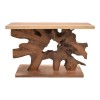 Κονσόλα Nasiol Inart teak ξύλο σε φυσική απόχρωση 120x40x75εκ