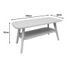 Τραπέζι σαλονιού Komela I mdf σε φυσική απόχρωση 100x48x45cm