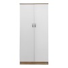 Ντουλάπα δίφυλλη Athos pakoworld σε sonoma-λευκή απόχρωση 80x42x180εκ