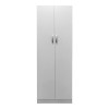 Ντουλάπα δίφυλλη Athos pakoworld σε λευκή απόχρωση 60x42x180εκ