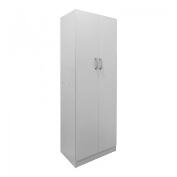 Ντουλάπα δίφυλλη Athos pakoworld σε λευκή απόχρωση 60x42x180εκ