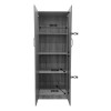 Ντουλάπα δίφυλλη Athos pakoworld σε sonoma απόχρωση 60x42x180εκ