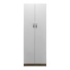 Ντουλάπα δίφυλλη Athos pakoworld σε sonoma-λευκή απόχρωση 60x42x180εκ