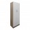 Ντουλάπα δίφυλλη Athos pakoworld σε sonoma-λευκή απόχρωση 60x42x180εκ