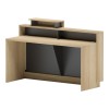 Γραφείο reception Lotus pakoworld σε φυσική-ανθρακί απόχρωση 160x60x105εκ