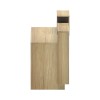 Γραφείο reception Lotus pakoworld σε φυσική-ανθρακί απόχρωση 160x60x105εκ