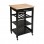 Τρόλεϊ-Ραφιέρα Claude pakoworld mdf μαύρο - φυσικό 58x48x87.5εκ