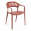 Πολυθρόνα Ankara pakoworld στοιβαζόμενη pp-pe rattan σε terracotta απόχρωση 54x55.5x77εκ
