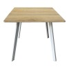 Τραπέζι Squaro pakoworld sonoma mdf με λευκά μεταλλικά πόδια 80x80x75εκ