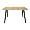 Τραπέζι Squaro pakoworld sonoma mdf με μαύρα μεταλλικά πόδια 120x70x75εκ