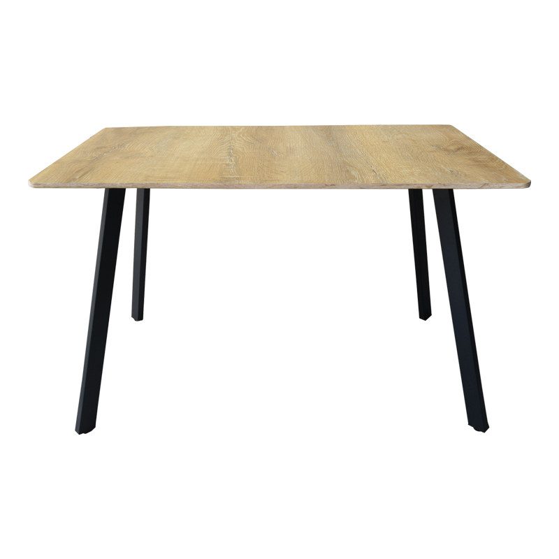 Τραπέζι Squaro pakoworld sonoma mdf με μαύρα μεταλλικά πόδια 120x70x75εκ