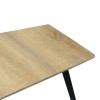 Τραπέζι Squaro pakoworld sonoma mdf με μαύρα μεταλλικά πόδια 120x70x75εκ