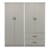 Ντουλάπα τετράφυλλη Athos pakoworld λευκή 160x42x180εκ