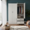 Ντουλάπα τετράφυλλη Athos pakoworld λευκή 160x42x180εκ
