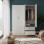 Ντουλάπα τετράφυλλη Athos pakoworld λευκή 160x42x180εκ