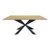 Τραπέζι Aragne pakoworld sonoma mdf με μαύρα μεταλλικά πόδια 160x90x75εκ