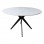 Τραπέζι Orbital pakoworld sintered stone λευκή όψη μαρμάρου με μαύρα μεταλλικά πόδια Φ120x76εκ