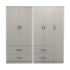 Ντουλάπα πεντάφυλλη Athos pakoworld λευκή 170x42x180εκ
