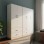 Ντουλάπα πεντάφυλλη Athos pakoworld λευκή 170x42x180εκ