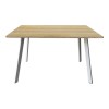 Τραπέζι Squaro pakoworld sonoma mdf με λευκά μεταλλικά πόδια 120x70x75εκ