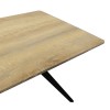 Τραπέζι Ezali pakoworld sonoma mdf με μαύρα μεταλλικά πόδια 160x90x75εκ