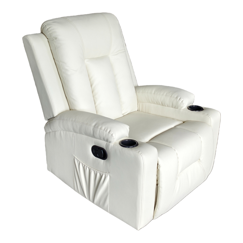 Πολυθρόνα relax Gessel pakoworld PU σε κρεμ απόχρωση 80x90x98εκ