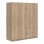 Ντουλάπα τρίφυλλη Royal pakoworld με συρτάρια sonoma 150x58x177εκ