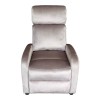 Πολυθρόνα relax Norva pakoworld βελούδο σε γκρι απόχρωση 68.5x86x100εκ