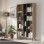 Βιβλιοθήκη Zezan pakoworld σε sonoma-ανθρακί απόχρωση 114x30x200.5εκ