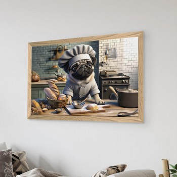Πίνακας Woof pakoworld με ψηφιακή εκτύπωση και πλαίσιο 48x1.5x33εκ