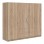 Ντουλάπα τετράφυλλη Royal pakoworld με συρτάρια sonoma 200x58x177εκ
