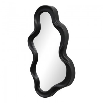 Καθρέπτης Liquid pakoworld pp σε μαύρη απόχρωση 26x2.7x39εκ