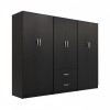 Ντουλάπα εξάφυλλη Athos Ι pakoworld wenge 240x42x180εκ