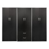 Ντουλάπα εξάφυλλη Athos Ι pakoworld wenge 240x42x180εκ