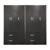 Ντουλάπα εξάφυλλη Athos pakoworld wenge 180x42x180εκ