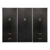Ντουλάπα εξάφυλλη Athos pakoworld wenge 240x42x180εκ