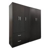 Ντουλάπα πεντάφυλλη Athos Ι pakoworld wenge 170x42x180εκ