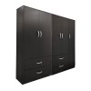 Ντουλάπα πεντάφυλλη Athos pakoworld wenge 170x42x180εκ