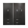 Ντουλάπα πεντάφυλλη Athos pakoworld wenge 170x42x180εκ