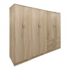 Ντουλάπα εξάφυλλη Athos I pakoworld sonoma 240x42x180εκ