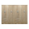Ντουλάπα οχτάφυλλη Athos pakoworld sonoma 241x42x181εκ