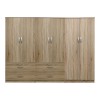 Ντουλάπα εξάφυλλη Athos pakoworld sonoma 240x42x180εκ