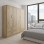 Ντουλάπα τετράφυλλη Athos pakoworld sonoma 160x42x180εκ
