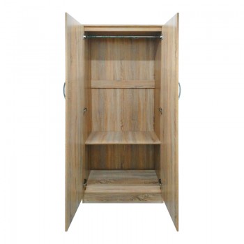 Ντουλάπα εξάφυλλη Athos Ι pakoworld sonoma 200.5x42x180εκ