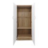 Ντουλάπα εξάφυλλη Athos pakoworld sonoma-λευκή 240x42x180εκ