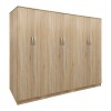 Ντουλάπα εξάφυλλη Athos ΙΙ pakoworld sonoma 240x42x180εκ