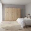 Ντουλάπα εξάφυλλη Athos ΙΙ pakoworld sonoma 240x42x180εκ